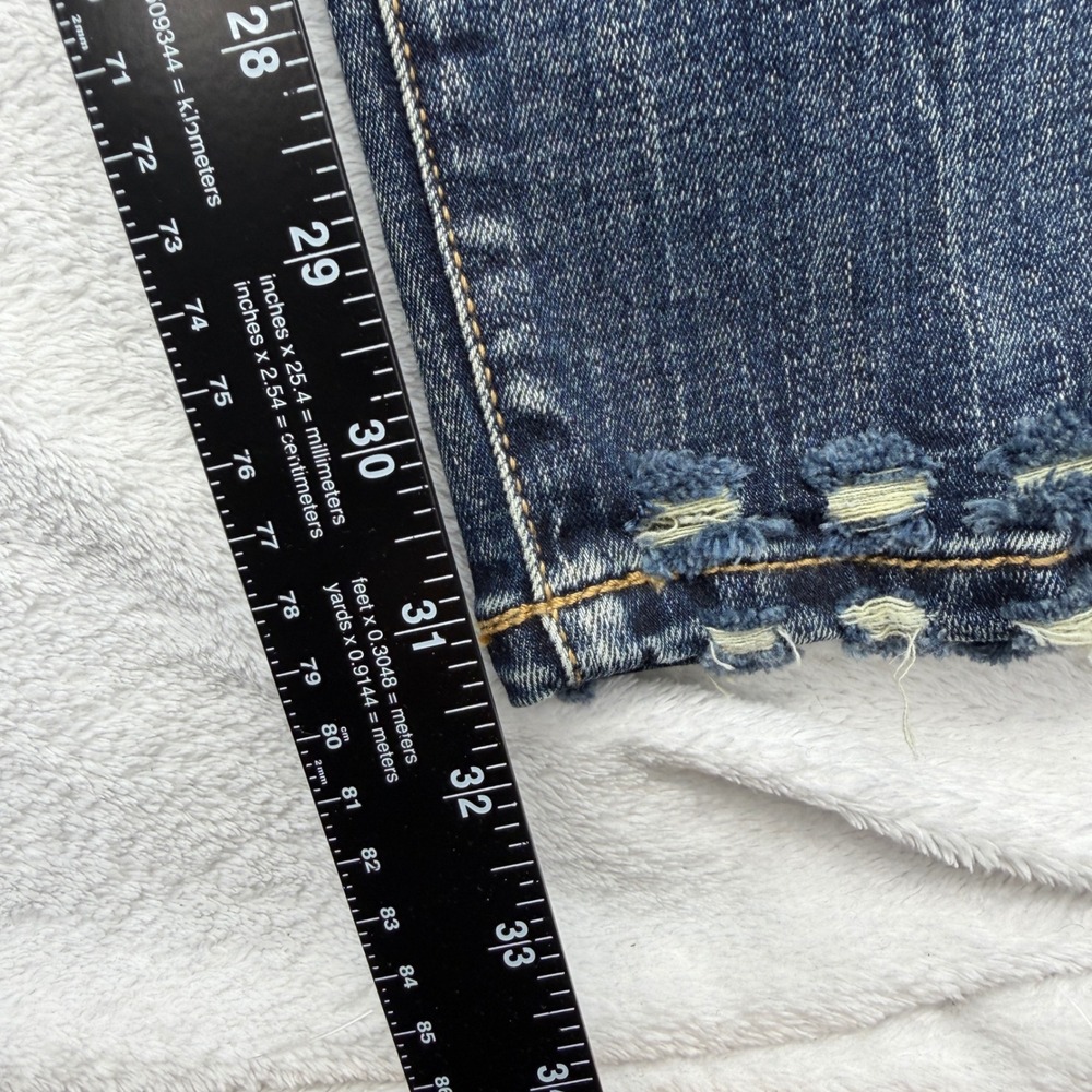 BKE Victoria Jeans Womens 28x31.5 Blue Mid-Rise Skinny Distressed Ripped Denim - Picture 9 of 10